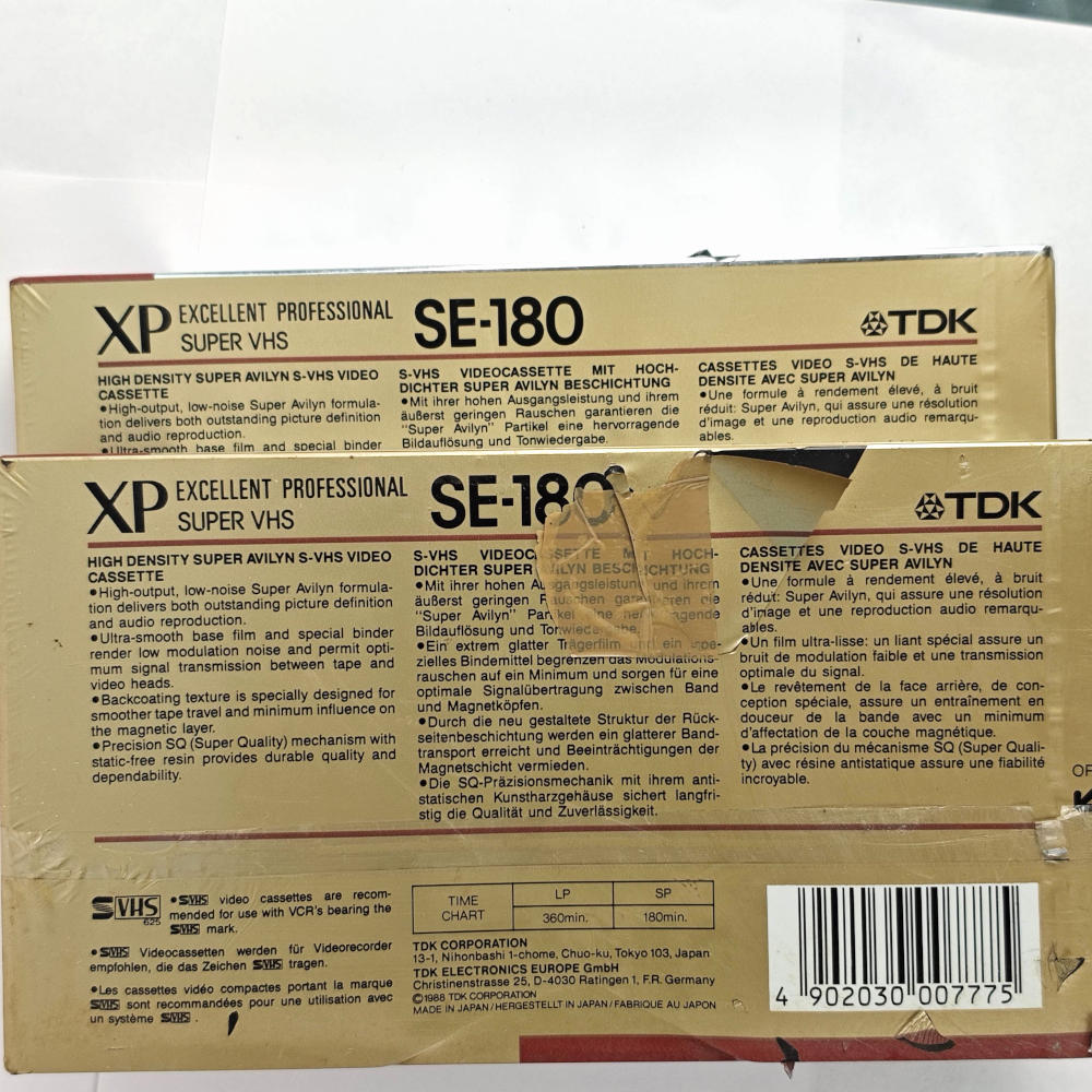 Dual Pack! Sealed TDK S-VHS Tapes (XP SE180) - immagine 7