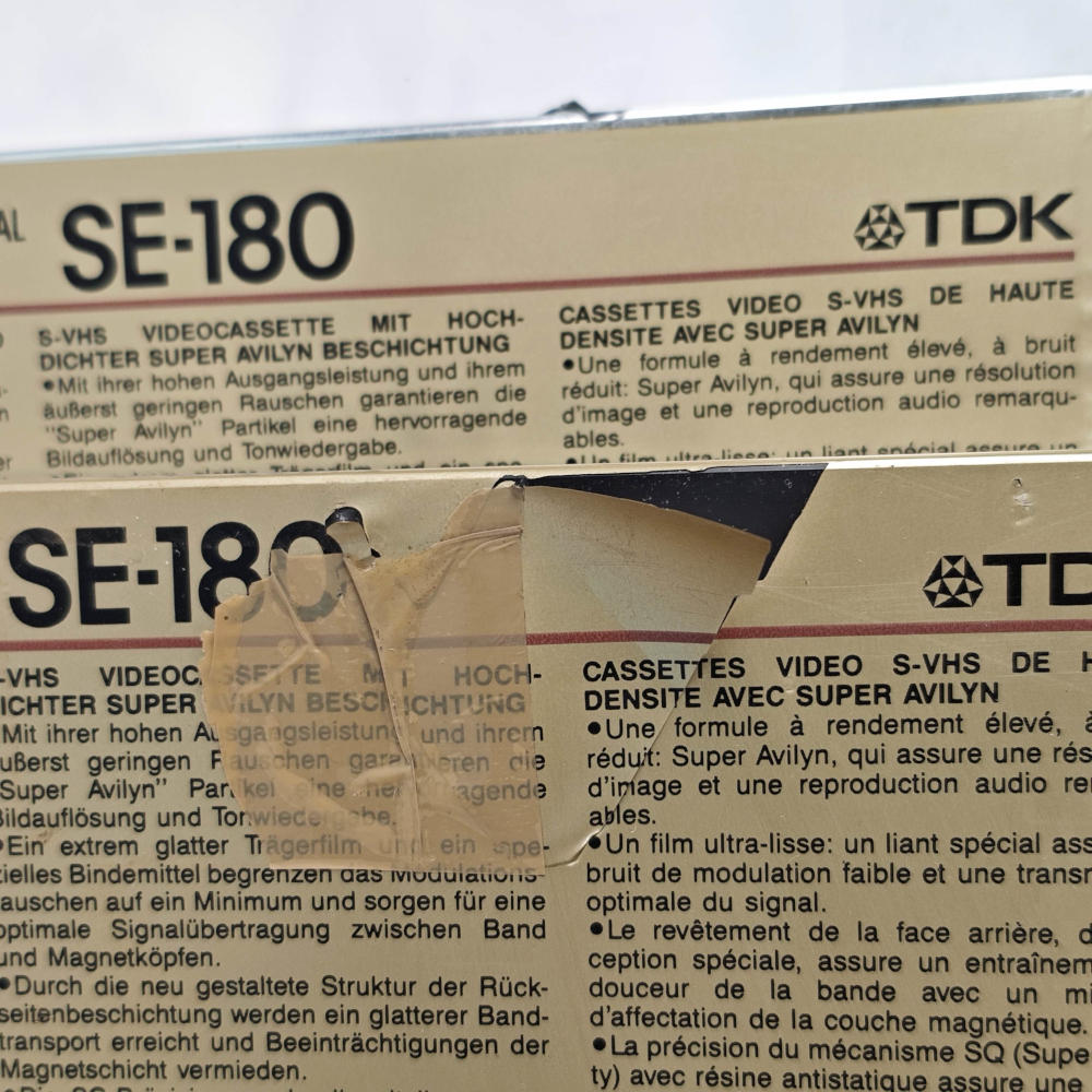 Dual Pack! Sealed TDK S-VHS Tapes (XP SE180) - immagine 8