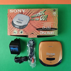 Sony Discman D-181 portable Cd Player orange