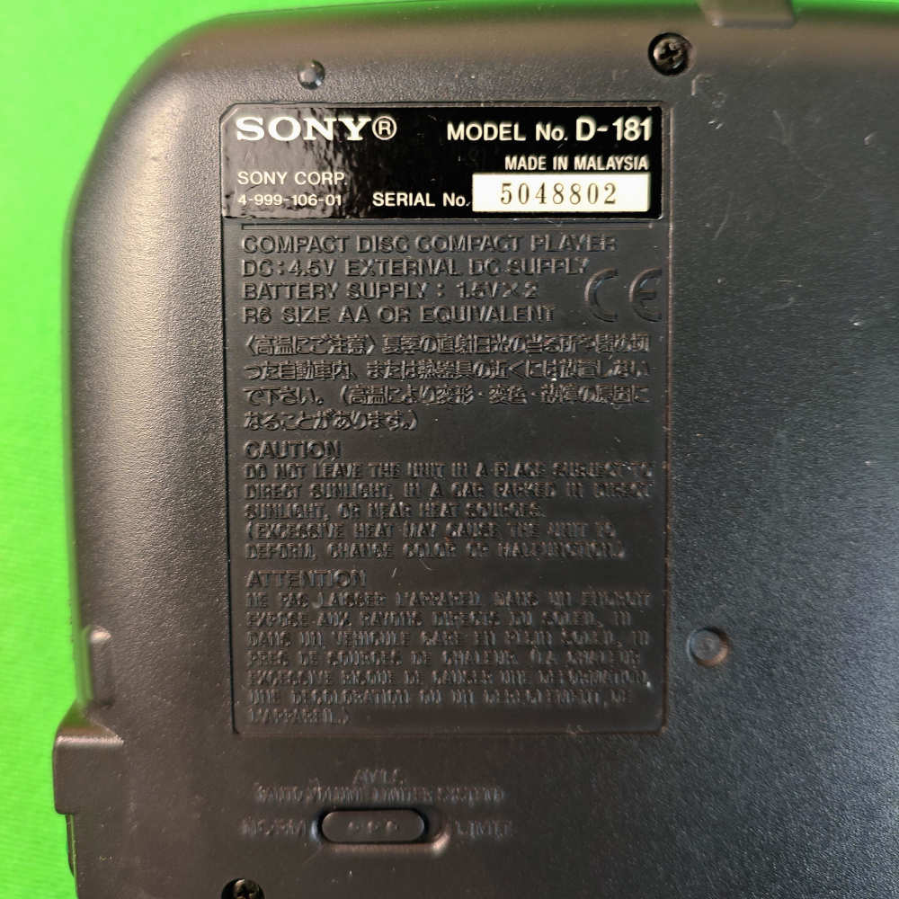 Sony Discman D-181 portable Cd Player orange - immagine 7