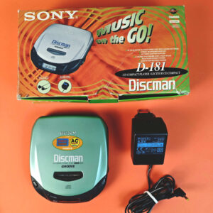 Sony Discman D-181 portable Cd Player green